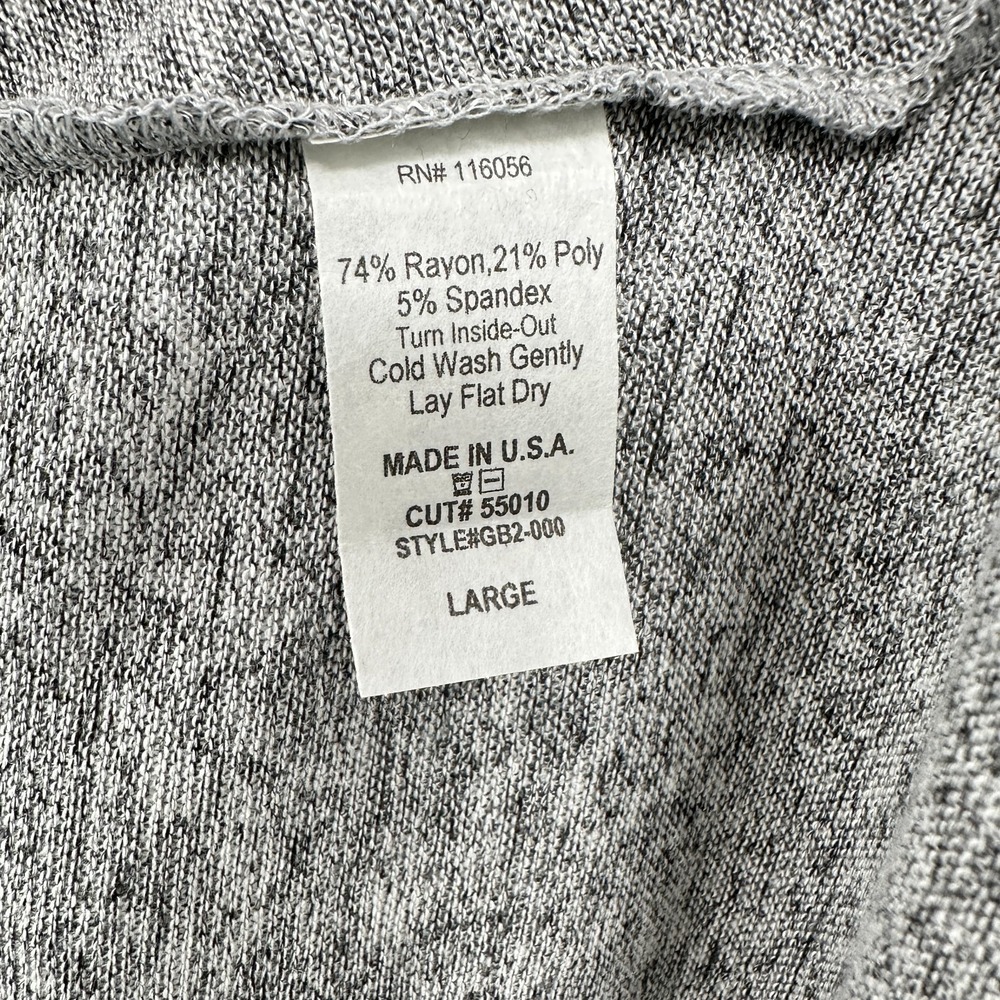 Jess & Jane Echoes Top Shirt Large Brushed Knit Cowl Neck Gray Artsy Boho New - Picture 10 of 11